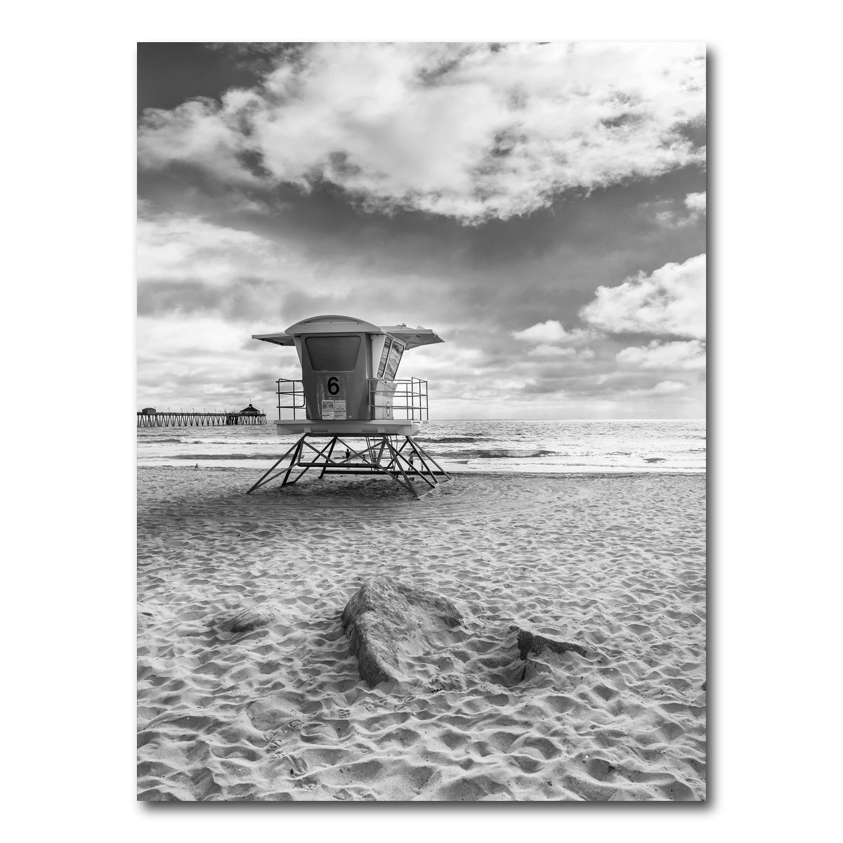 AUTO-MOCKUP WHITE | CALIFORNIA Monochrome Imperial Beach | 1 Piece | Gallery Wrap Canvas | group=3x4