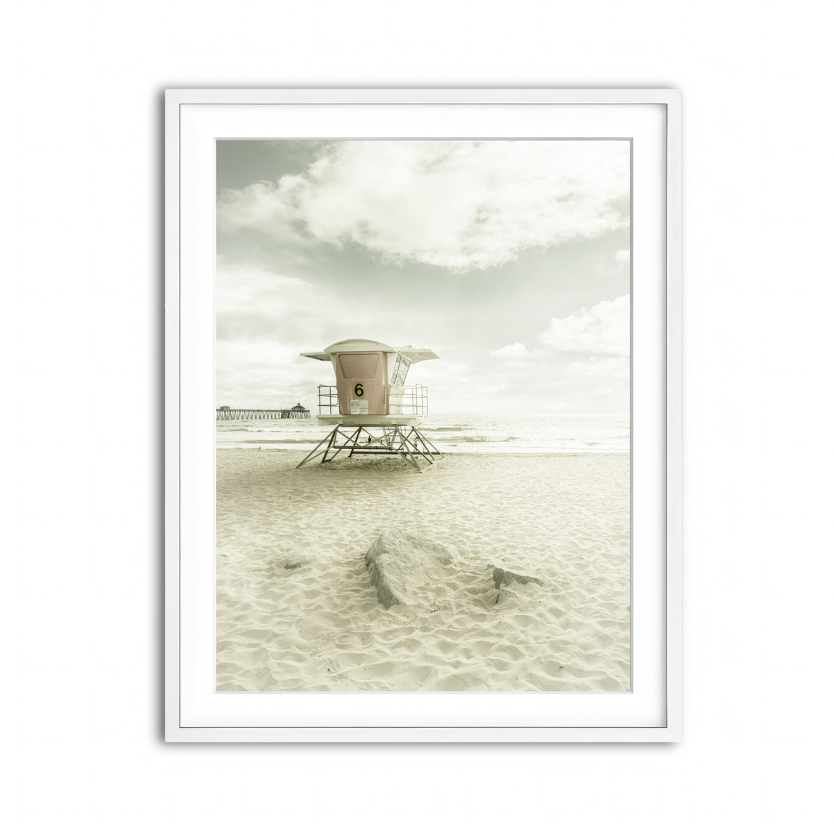 Framed Print 3x4 White