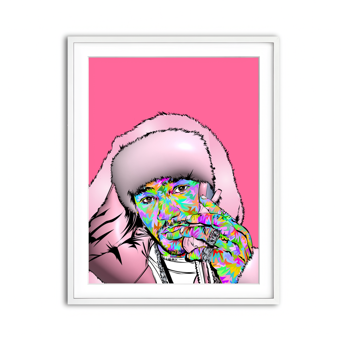 Framed Print 3x4 White