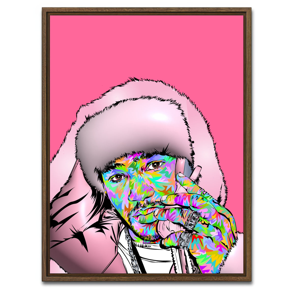 AUTO-MOCKUP WHITE | CAMRON | 1 Piece | Walnut Framed Canvas | group=3x4