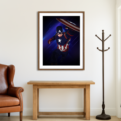 AUTO-MOCKUP ROOM | Captain America Wall Art