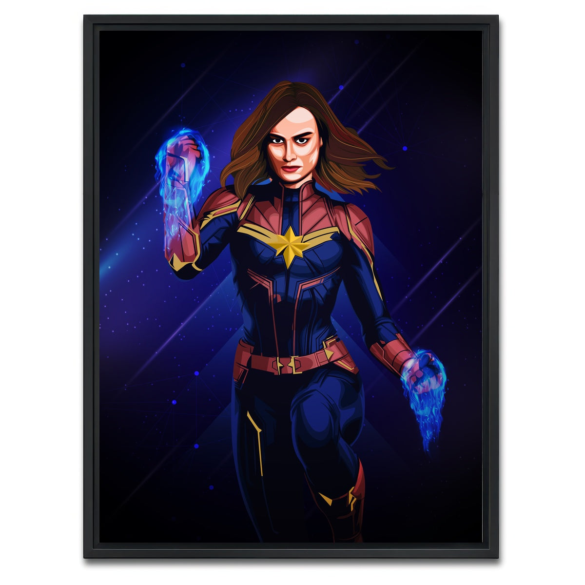 AUTO-MOCKUP WHITE | CAPTAIN MARVEL | 1 Piece | Black Framed Canvas | group=3x4