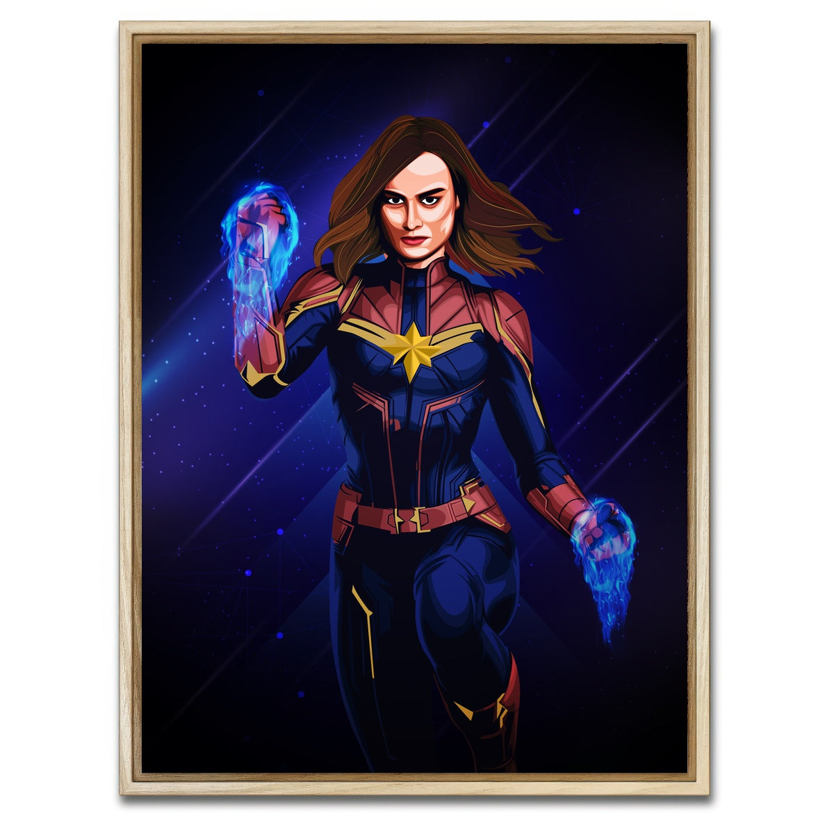 AUTO-MOCKUP WHITE | CAPTAIN MARVEL | 1 Piece | Natural Framed Canvas | group=3x4