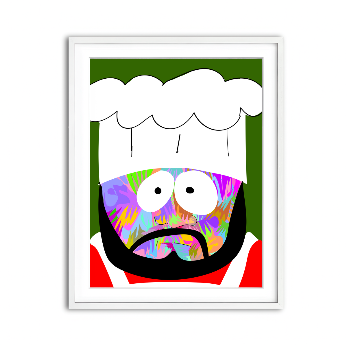 Framed Print 3x4 White