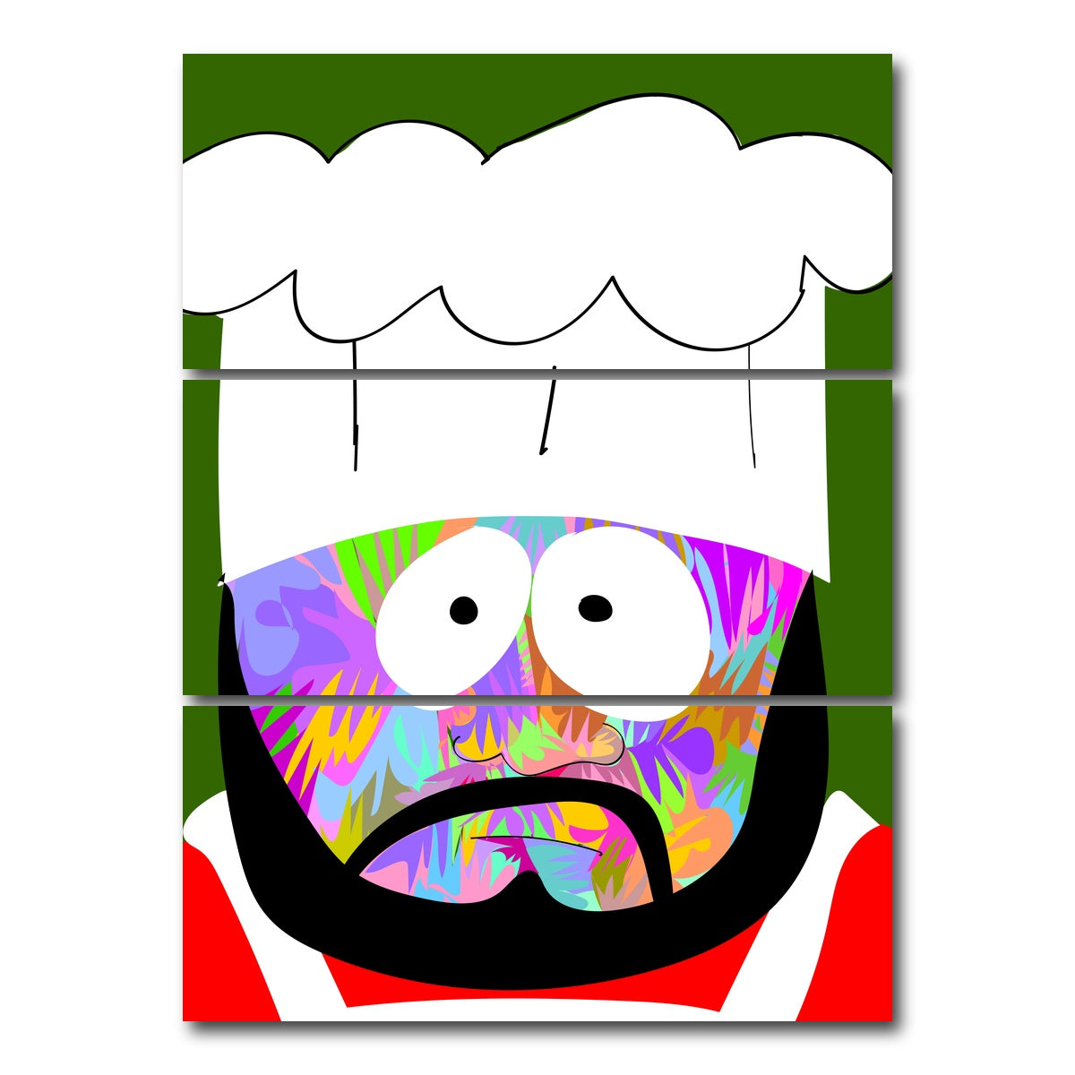 AUTO-MOCKUP WHITE | CHEF | 3 Piece | Gallery Wrap Canvas | group=8x18_stacked