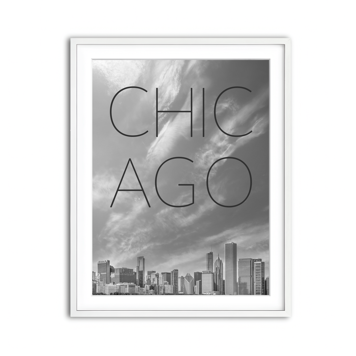 Framed Print 3x4 White