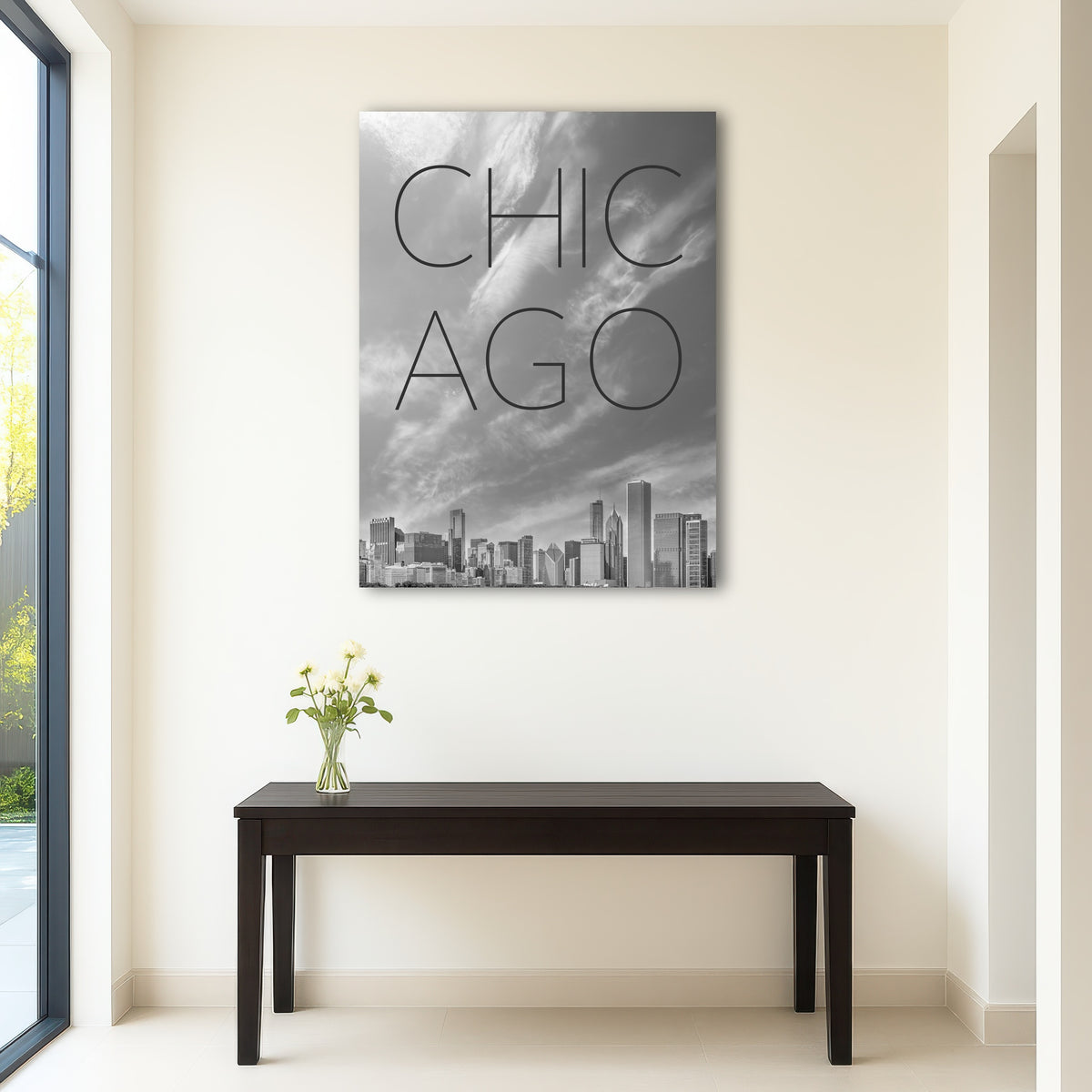 AUTO-MOCKUP ROOM | CHICAGO Skyline Text