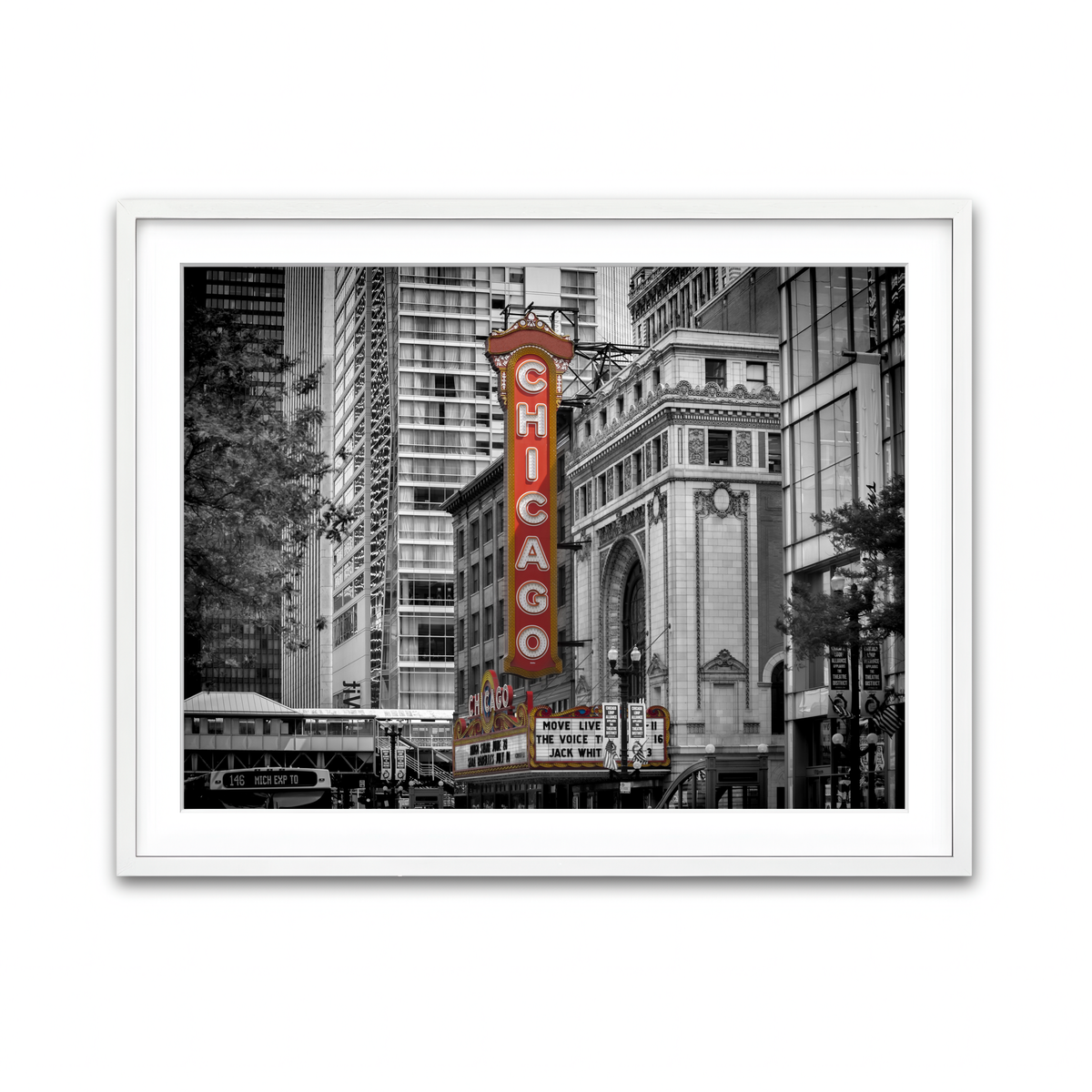 Framed Print 4x3 White