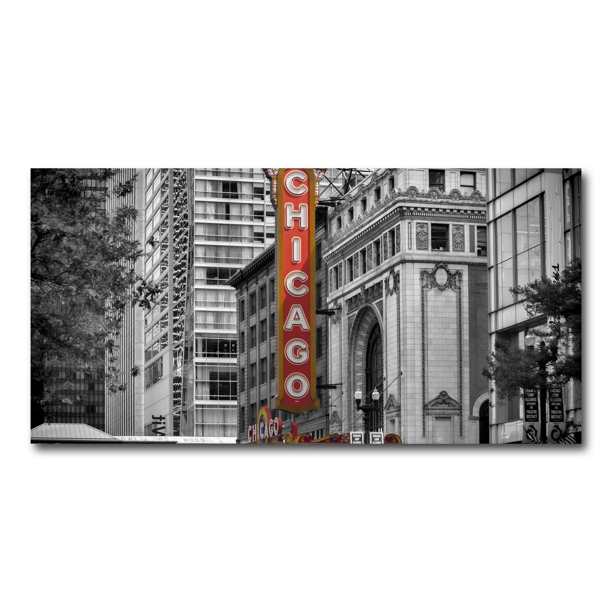 AUTO-MOCKUP WHITE | CHICAGO State Street | 1 Piece | Gallery Wrap Canvas | group=2x1