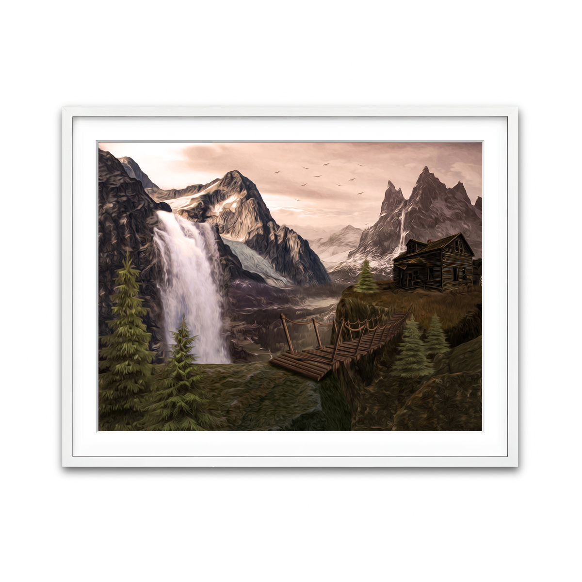 Framed Print 4x3 White
