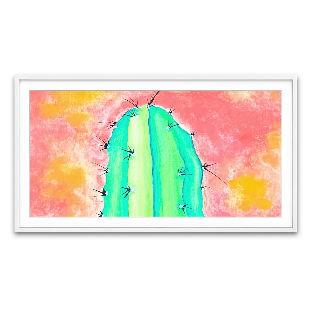 Framed Print 2x1 White