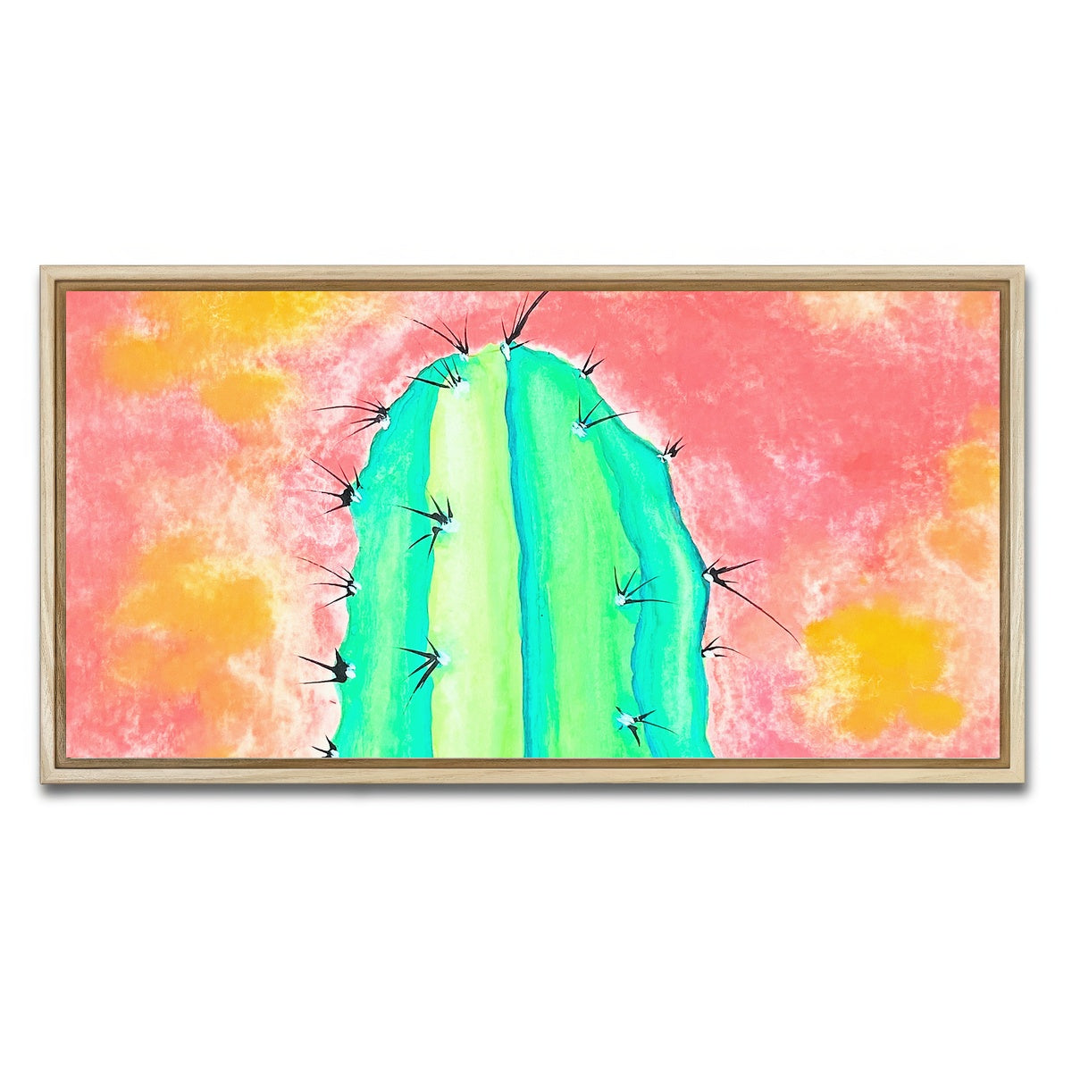 AUTO-MOCKUP WHITE | Cactus | 1 Piece | Natural Framed Canvas | group=2x1