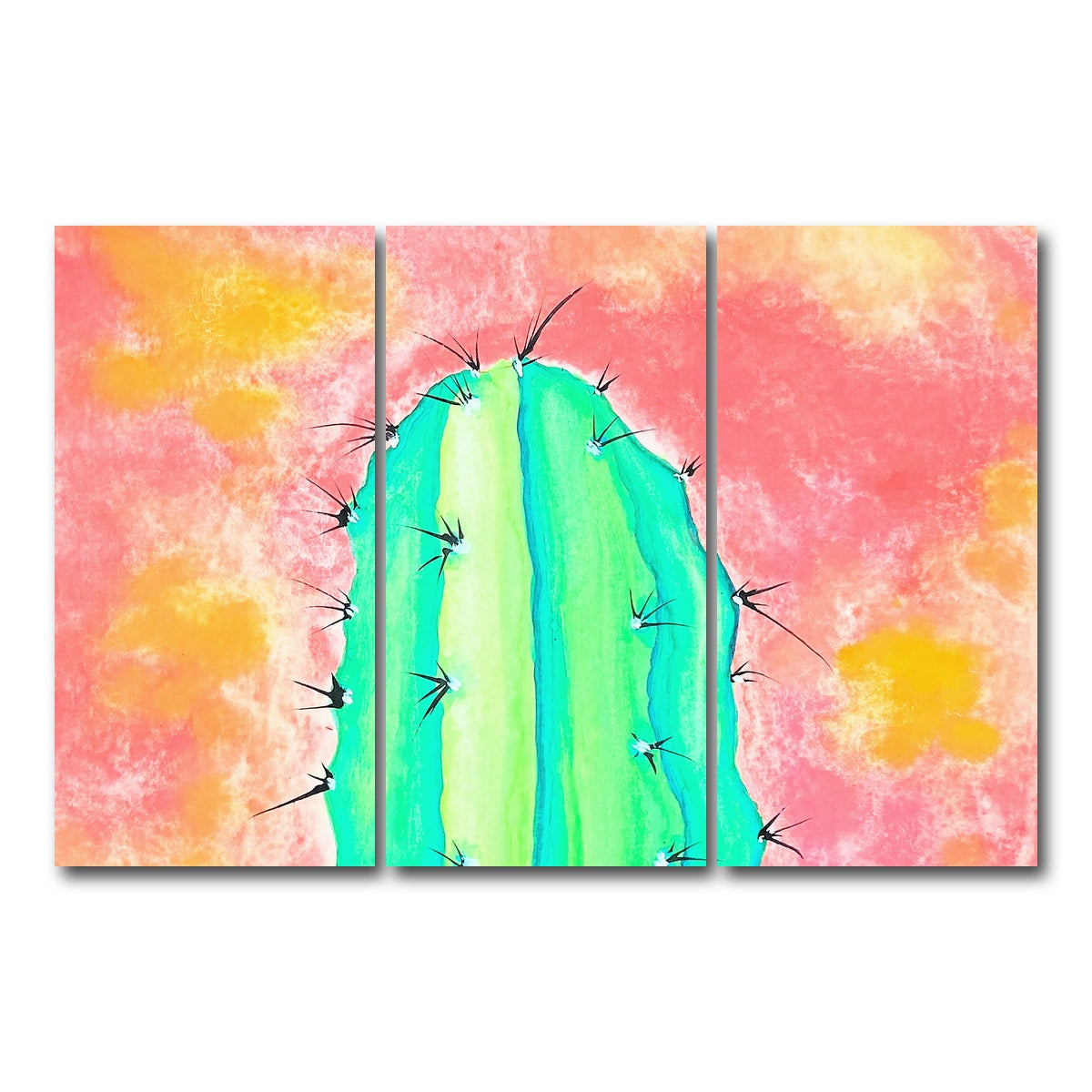 AUTO-MOCKUP WHITE | Cactus | 3 Piece | Gallery Wrap Canvas | group=12x24