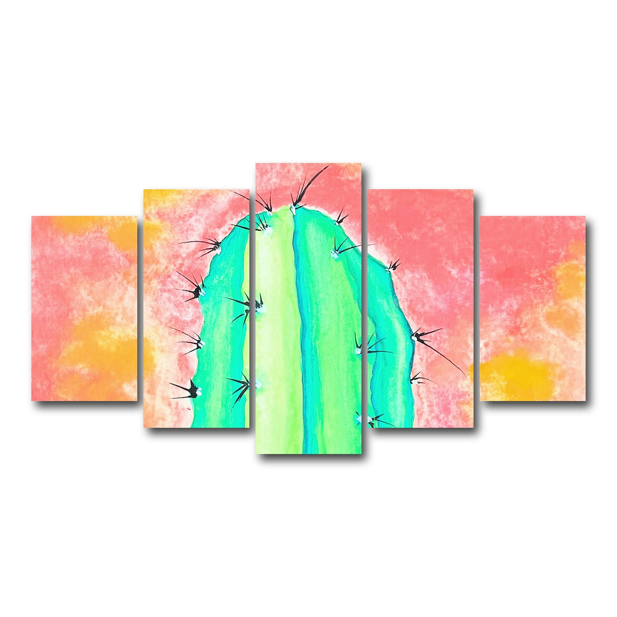 AUTO-MOCKUP WHITE | Cactus | 5 Piece | Gallery Wrap Canvas | group=5_normal