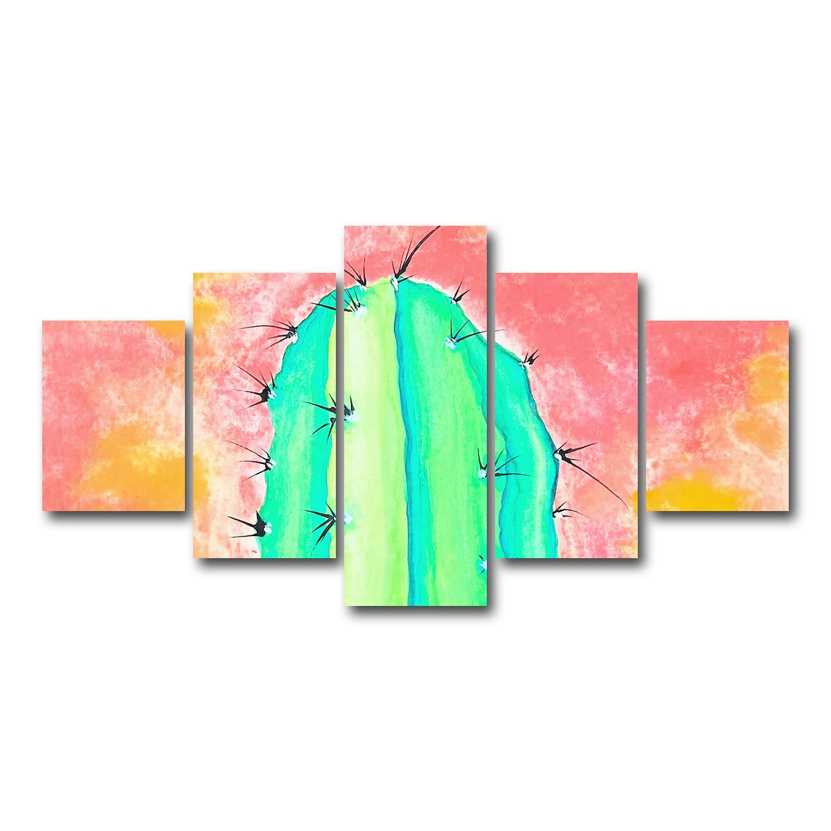 AUTO-MOCKUP WHITE | Cactus | 5 Piece | Gallery Wrap Canvas | group=5_short