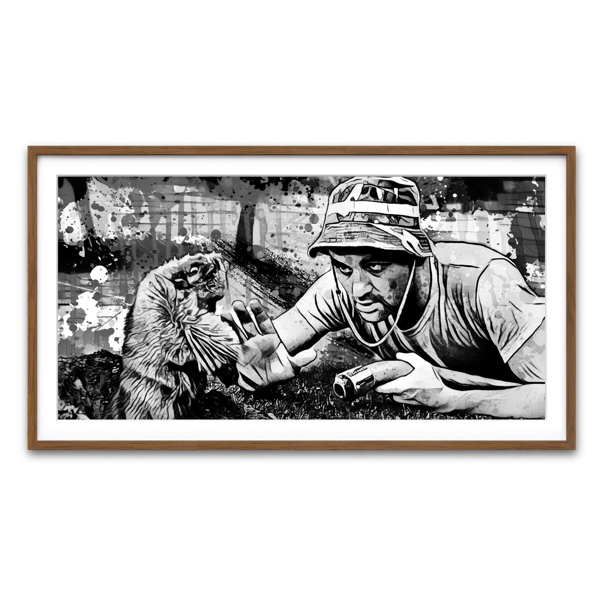 Framed Print 2x1 Walnut