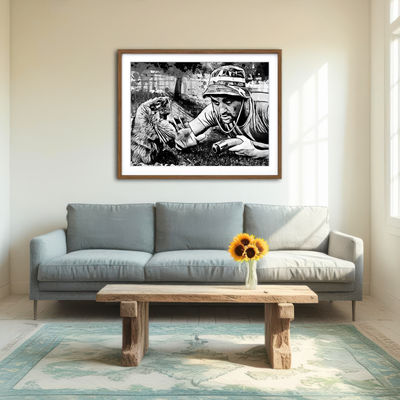 AUTO-MOCKUP ROOM | Caddyshack Grayscale Wall Art