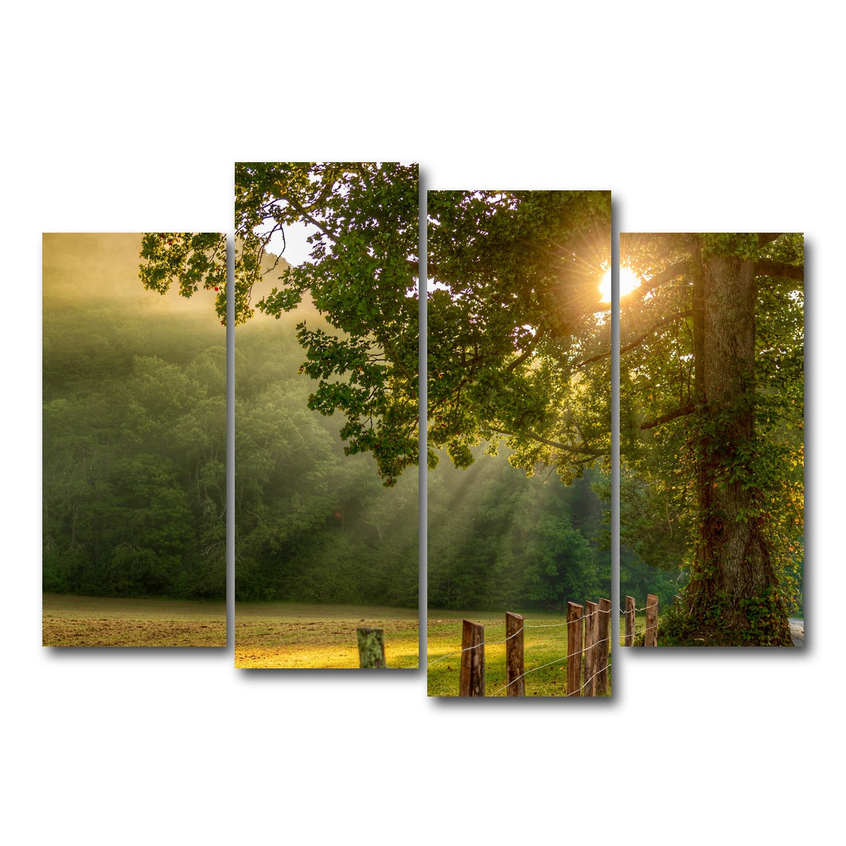 AUTO-MOCKUP WHITE | Cades Cove | 4 Piece | Gallery Wrap Canvas | group=4_normal