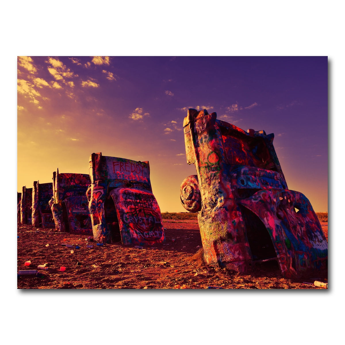 AUTO-MOCKUP WHITE | Cadillac Ranch | 1 Piece | Gallery Wrap Canvas | group=4x3