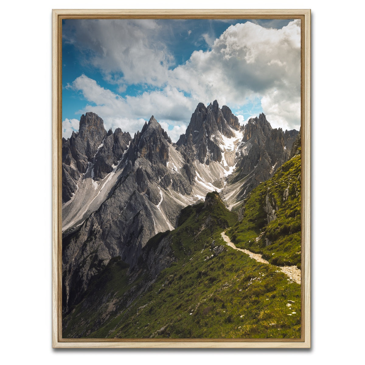 AUTO-MOCKUP WHITE | Cadini di Misurina III | 1 Piece | Natural Framed Canvas | group=3x4