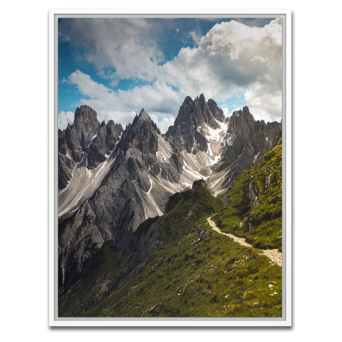 AUTO-MOCKUP WHITE | Cadini di Misurina III | 1 Piece | White Framed Canvas | group=3x4