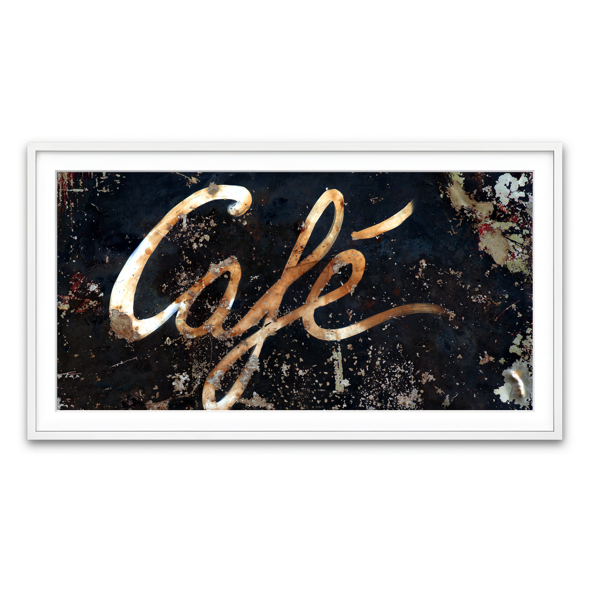 Framed Print 2x1 White