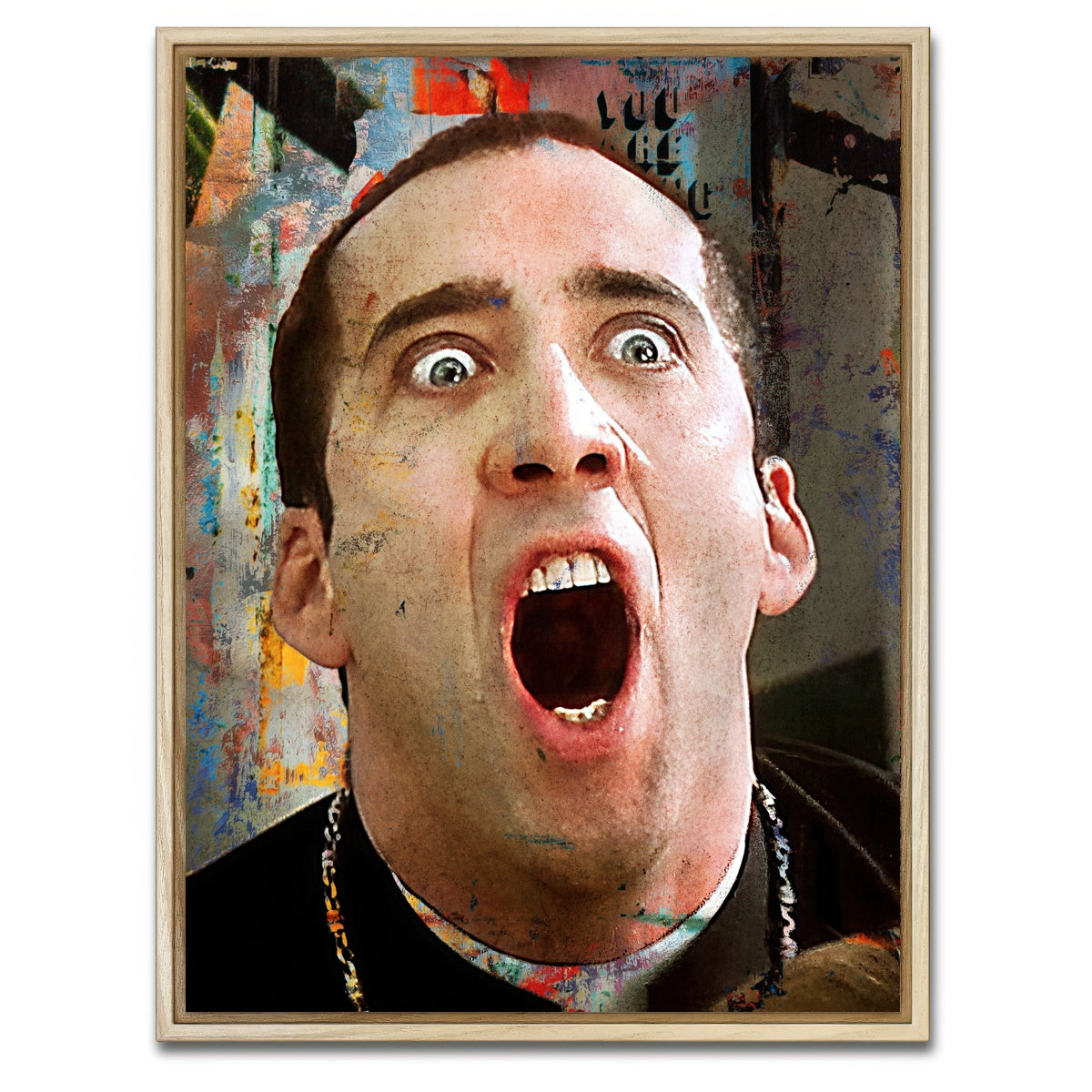 AUTO-MOCKUP WHITE | Cage Face Off | 1 Piece | Natural Framed Canvas | group=3x4