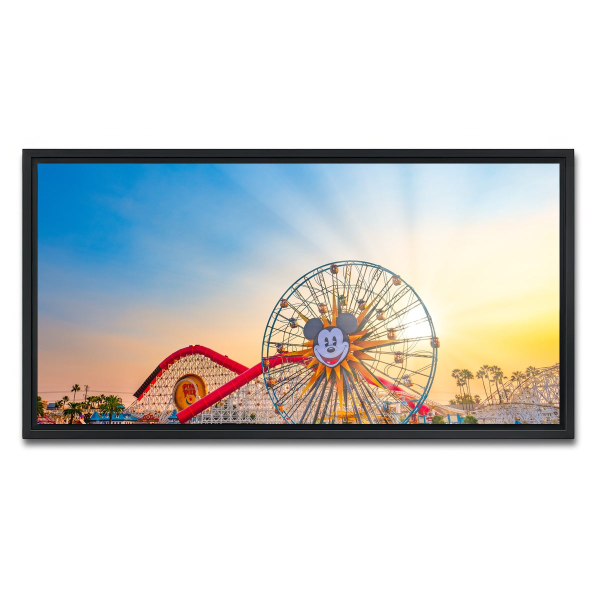 AUTO-MOCKUP WHITE | California Adventure Sunset | 1 Piece | Black Framed Canvas | group=2x1