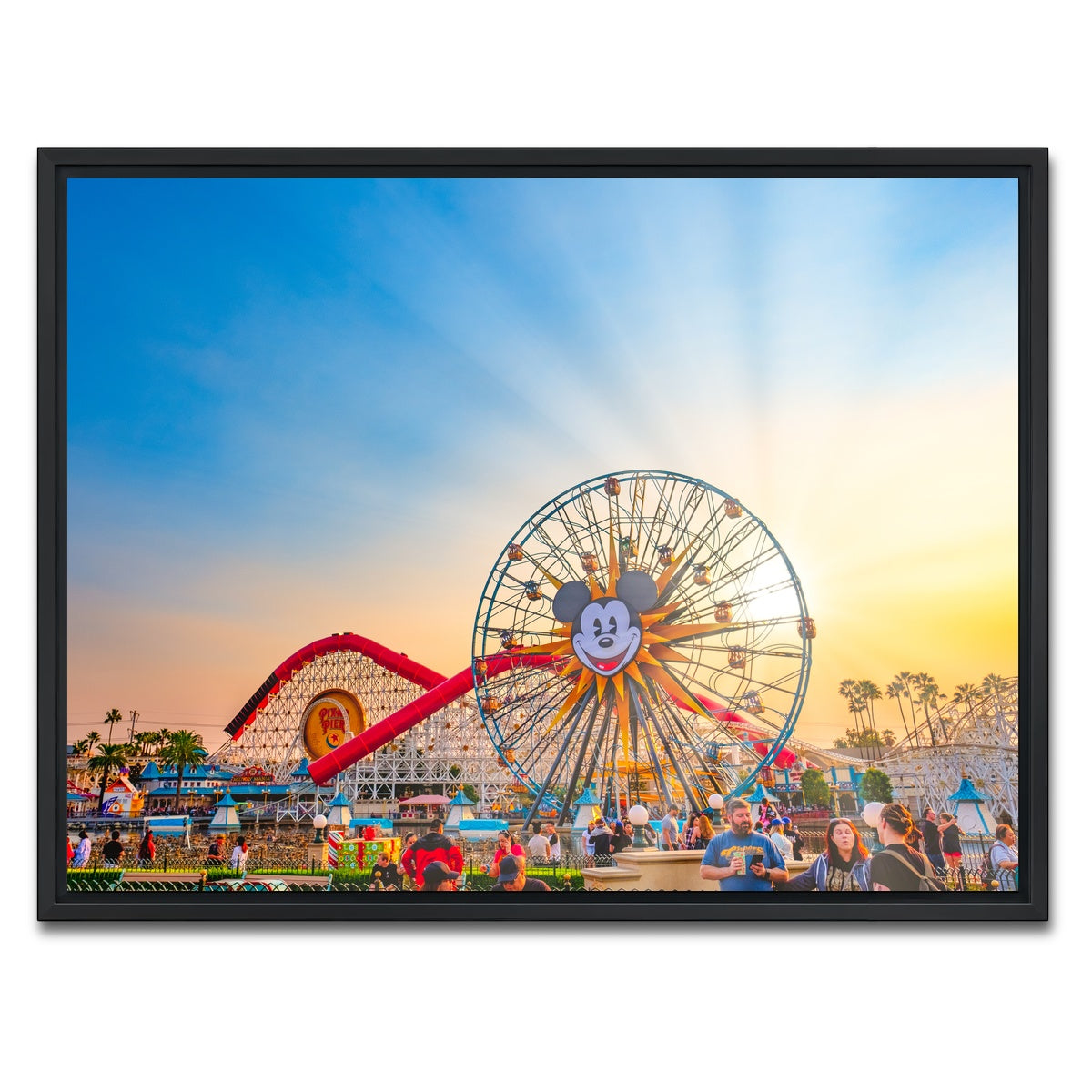 AUTO-MOCKUP WHITE | California Adventure Sunset | 1 Piece | Black Framed Canvas | group=4x3