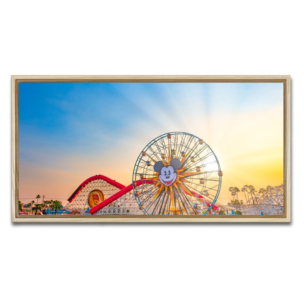 AUTO-MOCKUP WHITE | California Adventure Sunset | 1 Piece | Natural Framed Canvas | group=2x1