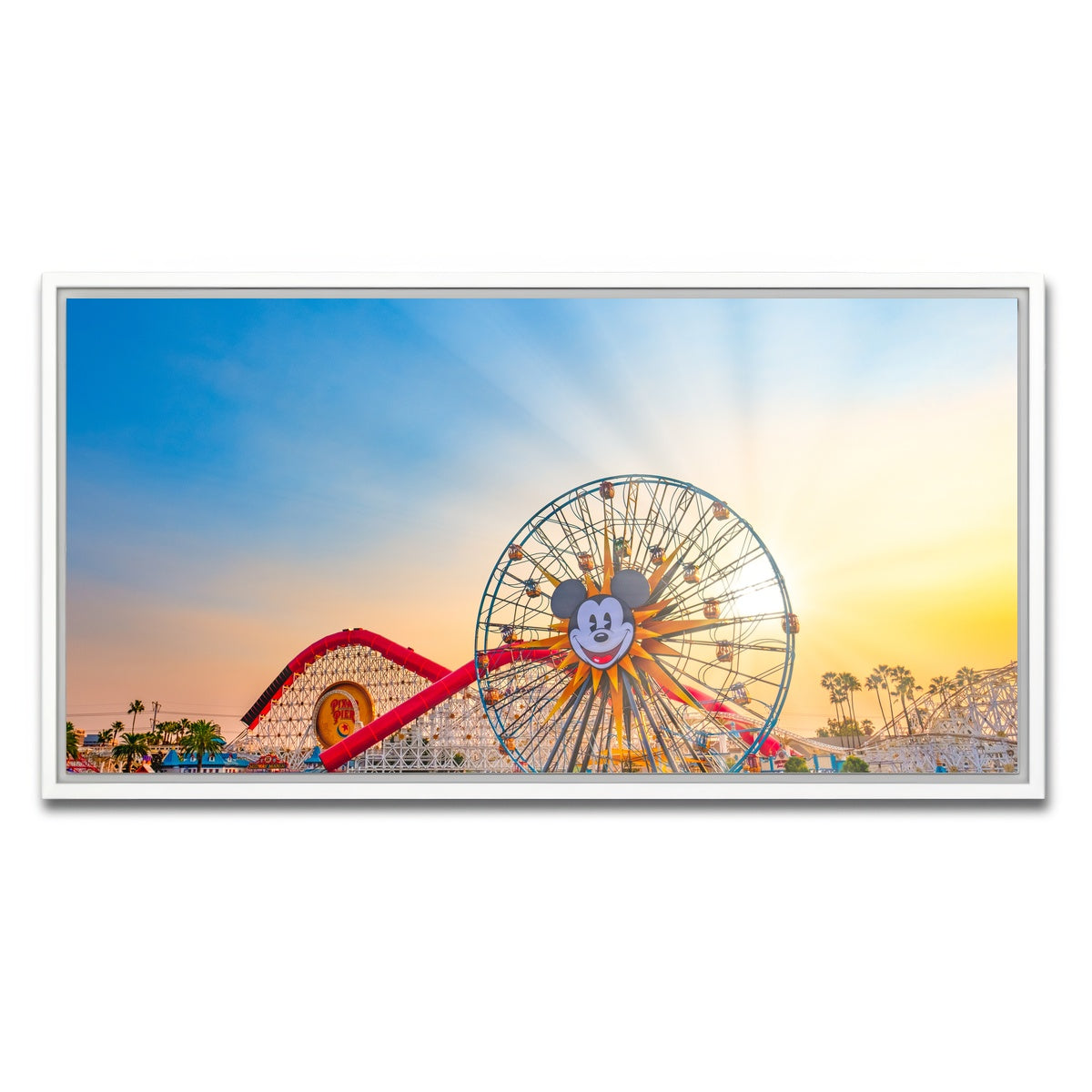 AUTO-MOCKUP WHITE | California Adventure Sunset | 1 Piece | White Framed Canvas | group=2x1
