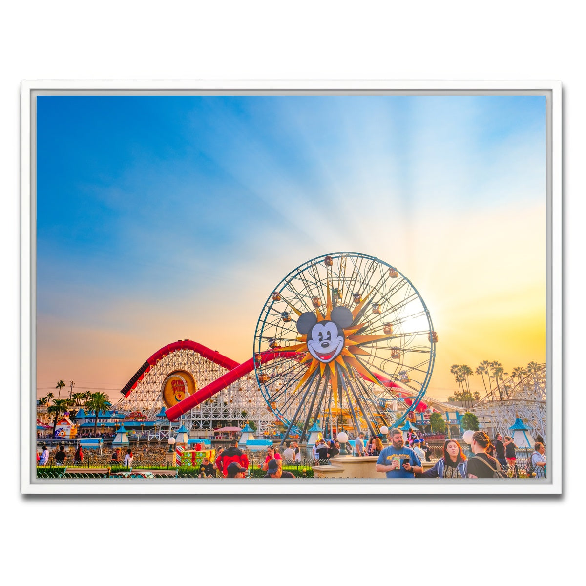 AUTO-MOCKUP WHITE | California Adventure Sunset | 1 Piece | White Framed Canvas | group=4x3