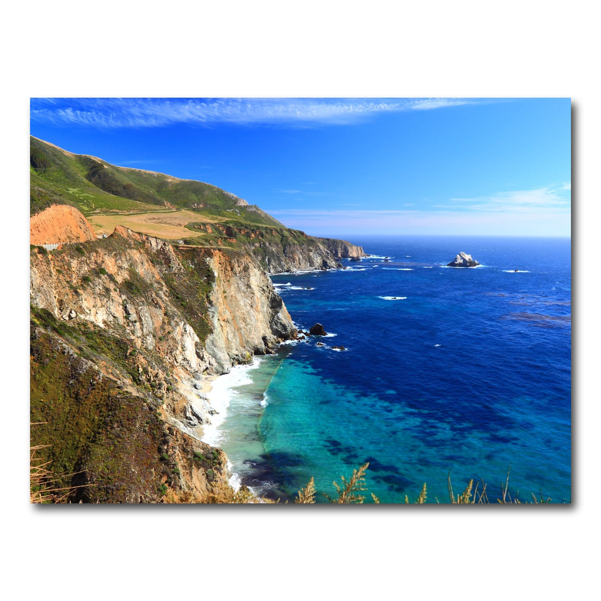AUTO-MOCKUP WHITE | California Coastline | 1 Piece | Gallery Wrap Canvas | group=4x3