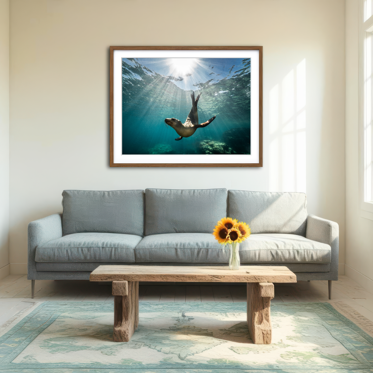 AUTO-MOCKUP ROOM | California Sea Lion Wall Art