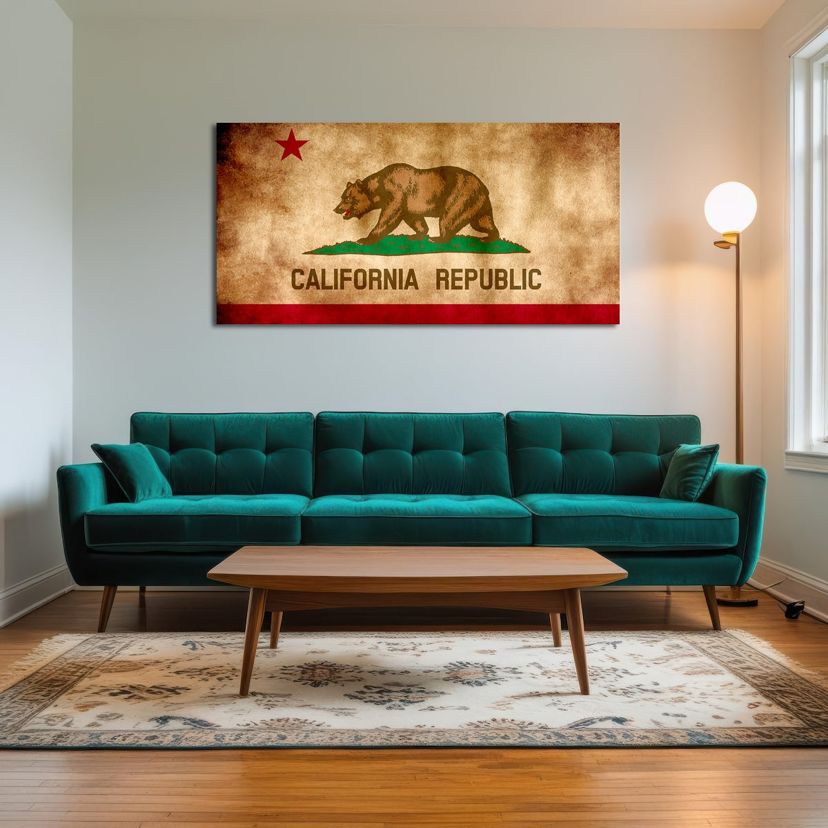 AUTO-MOCKUP ROOM | California State Flag Grunge