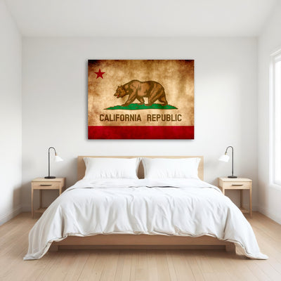 AUTO-MOCKUP ROOM | California State Flag Grunge