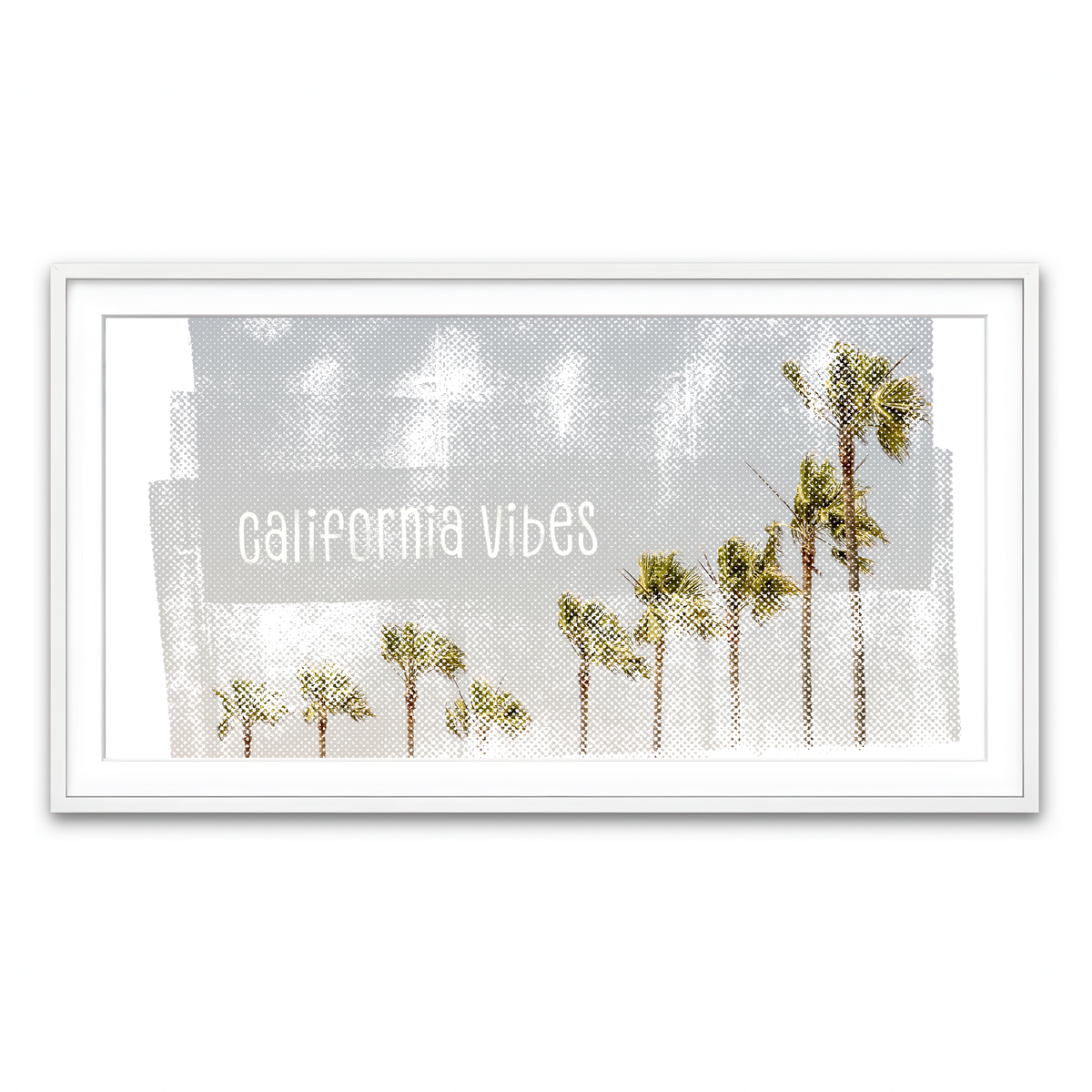 Framed Print 2x1 White