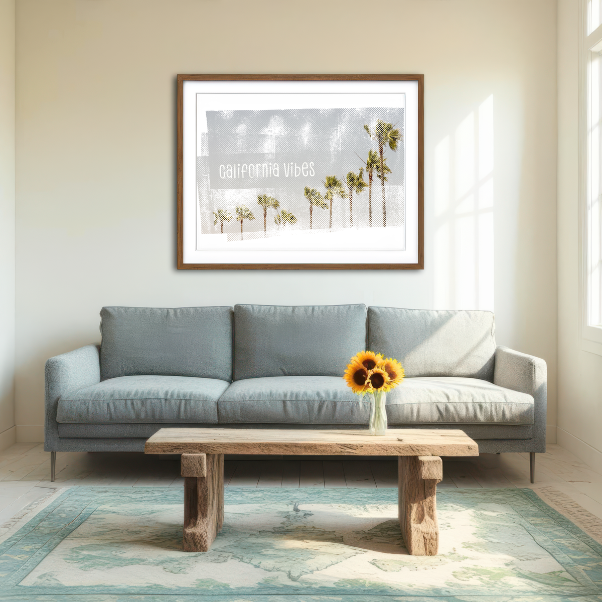 AUTO-MOCKUP ROOM | California Vibes Vintage Wall Art