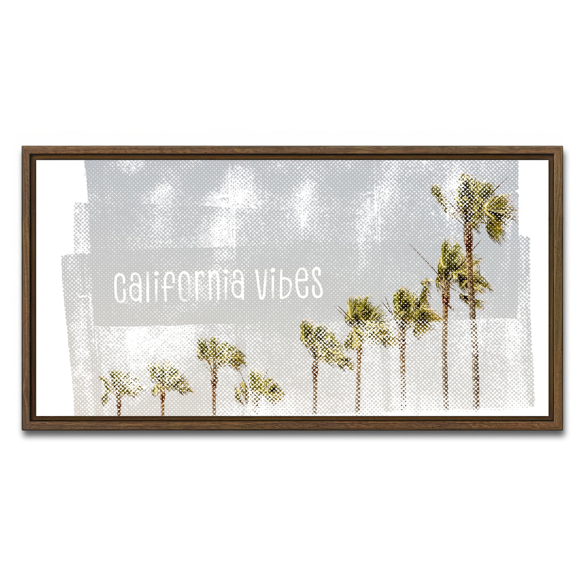 AUTO-MOCKUP WHITE | California Vibes Vintage | 1 Piece | Walnut Framed Canvas | group=2x1
