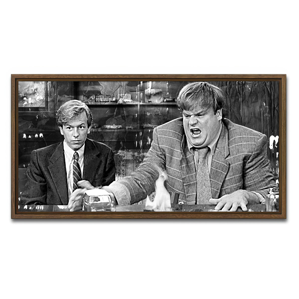 AUTO-MOCKUP WHITE | Callahan Sales Pitch Grayscale | 1 Piece | Walnut Framed Canvas | group=2x1