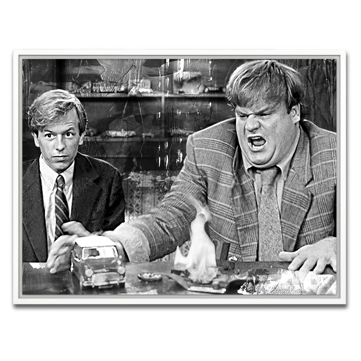 AUTO-MOCKUP WHITE | Callahan Sales Pitch Grayscale | 1 Piece | White Framed Canvas | group=4x3