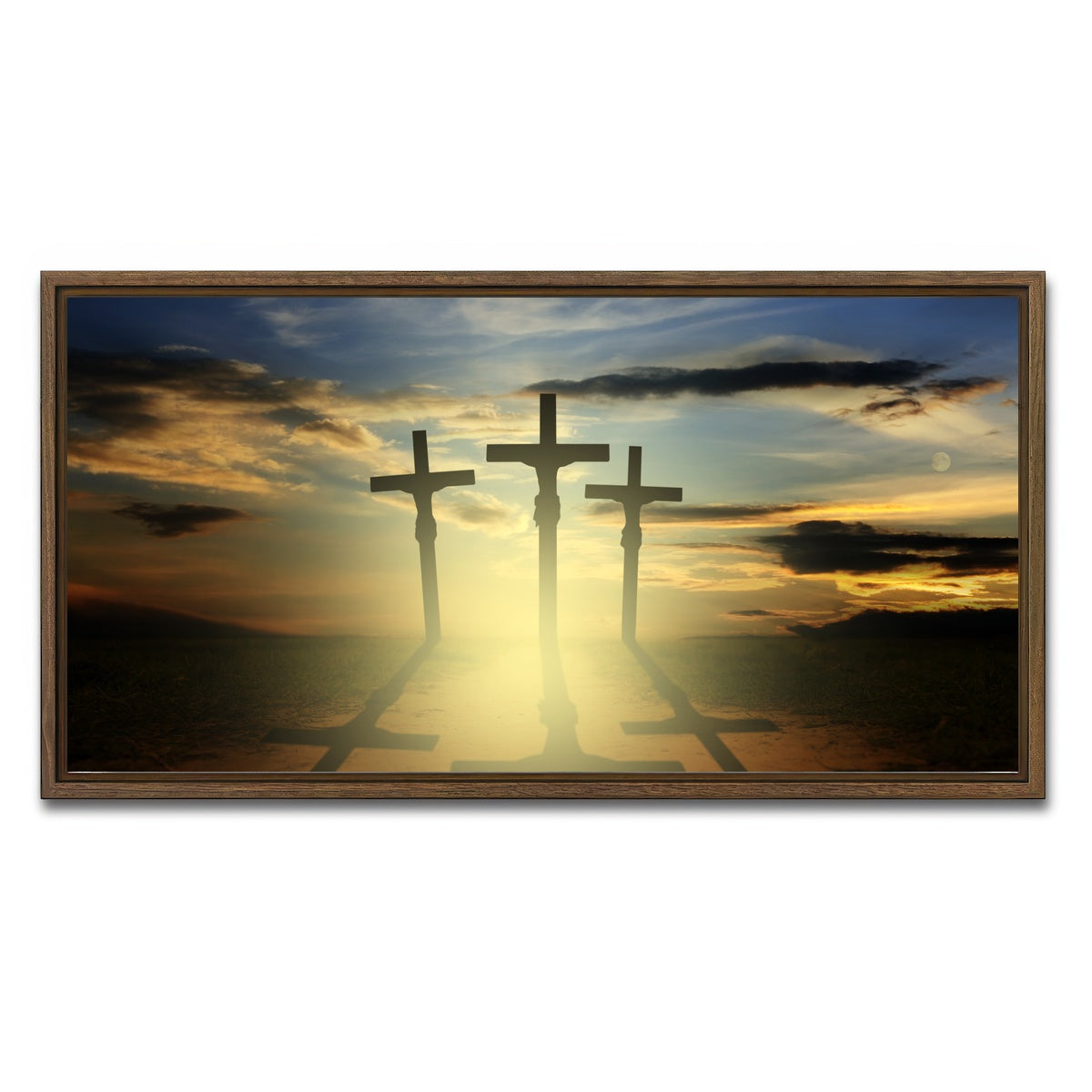 AUTO-MOCKUP WHITE | Calvary Canvas | 1 Piece | Walnut Framed Canvas | group=2x1