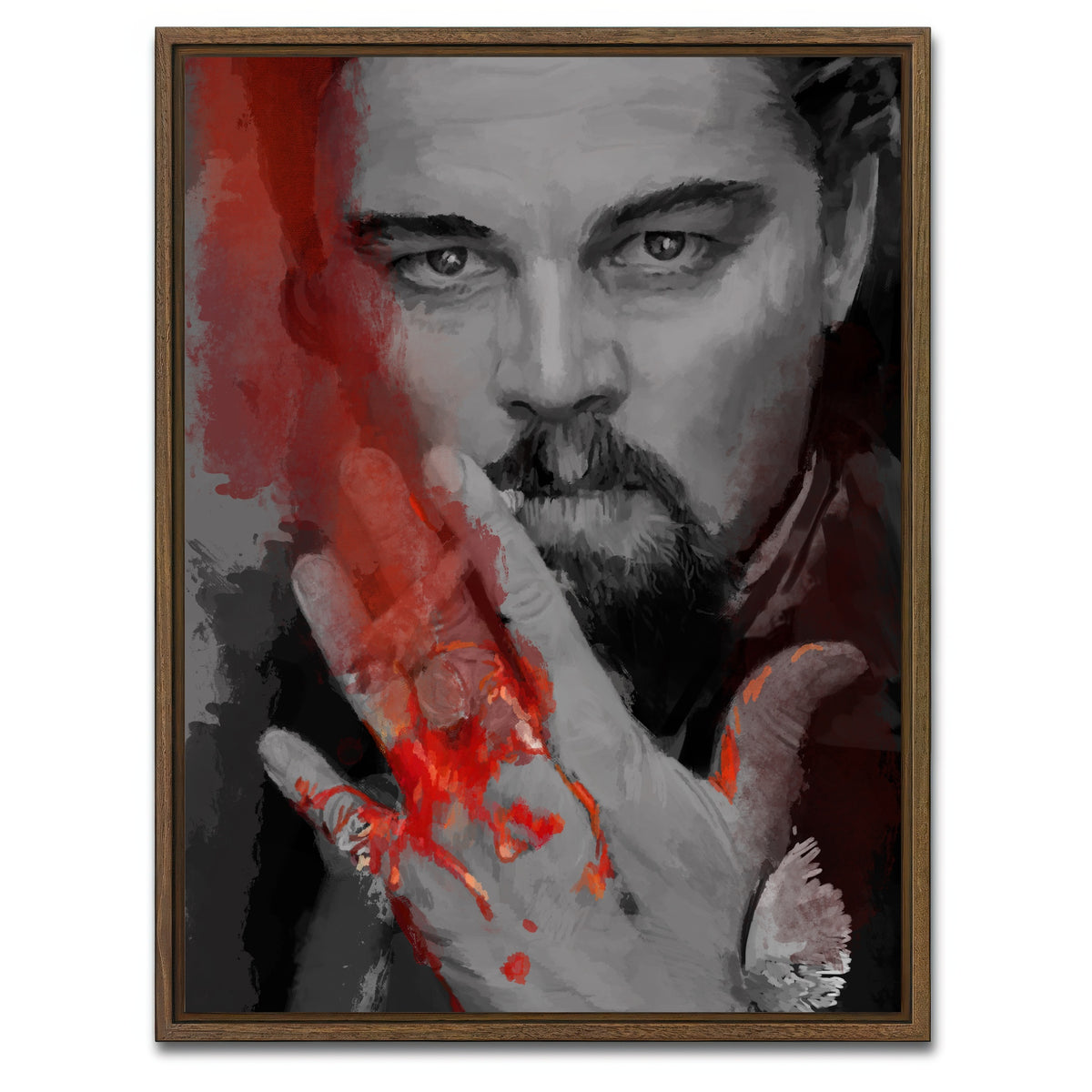 AUTO-MOCKUP WHITE | Calvin | 1 Piece | Walnut Framed Canvas | group=3x4