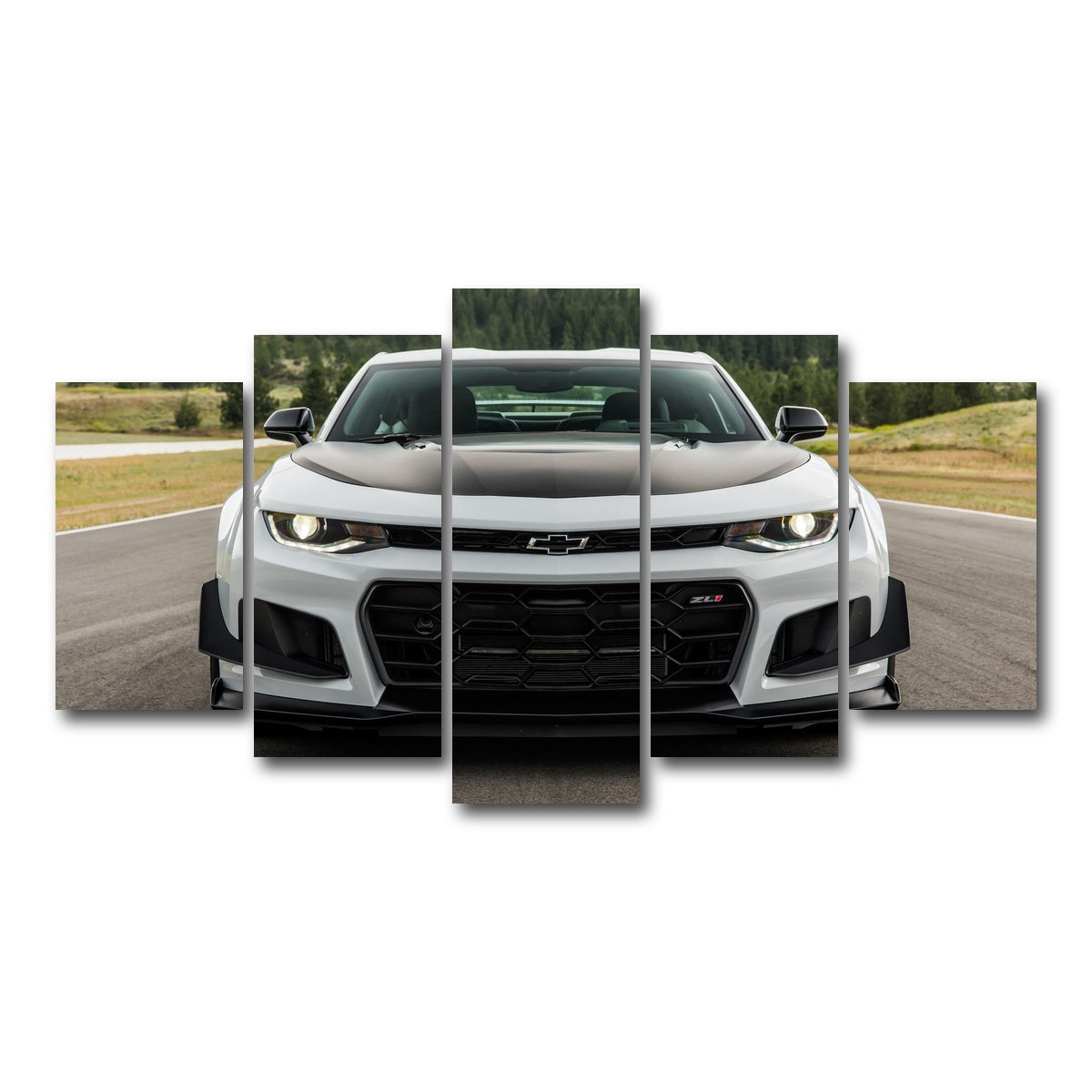AUTO-MOCKUP WHITE | Camaro ZL1 | 5 Piece | Gallery Wrap Canvas | group=5_normal