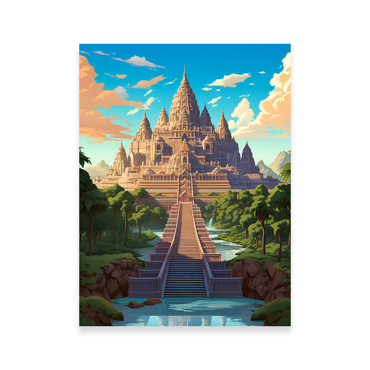 Cambodia - Angkor Wat Wall Art
