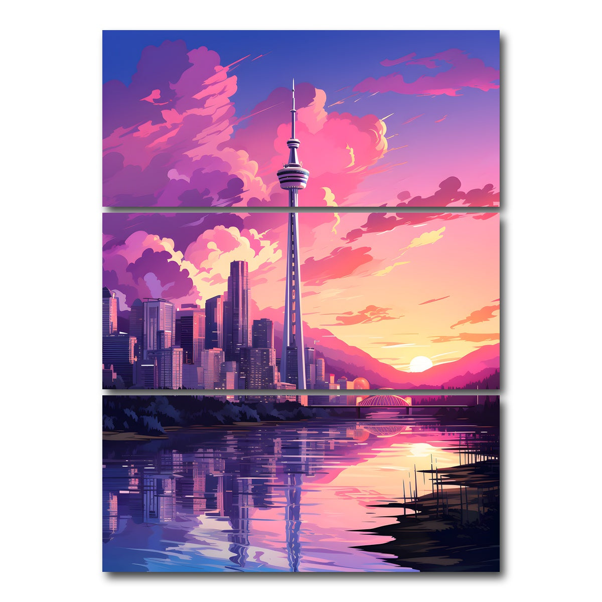 AUTO-MOCKUP WHITE | Canada - Vancouver | 3 Piece | Gallery Wrap Canvas | group=8x18_stacked