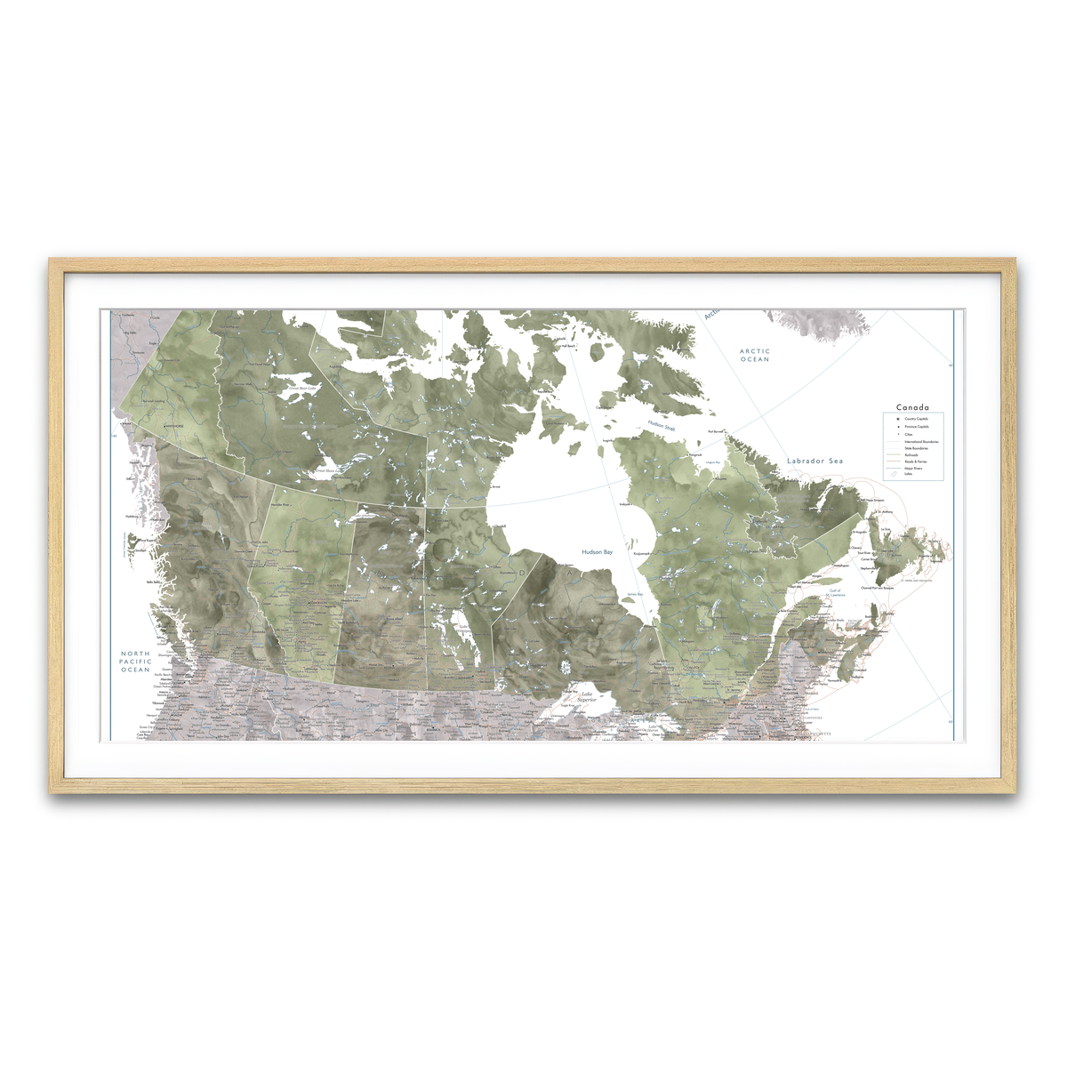 Framed Print 2x1 Natural