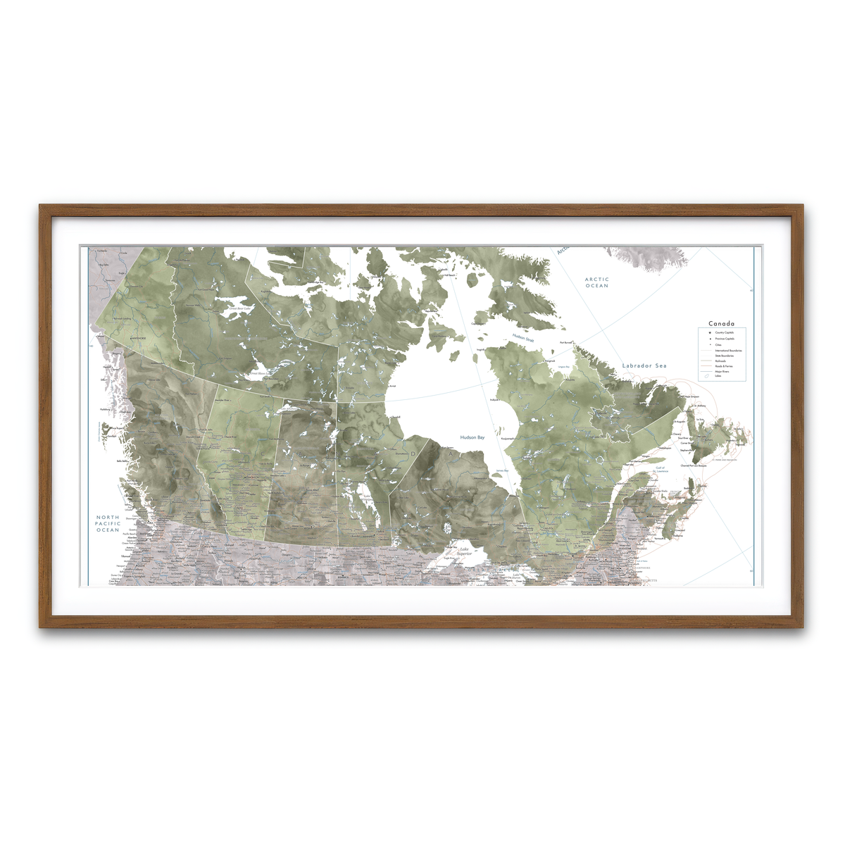 Framed Print 2x1 Walnut