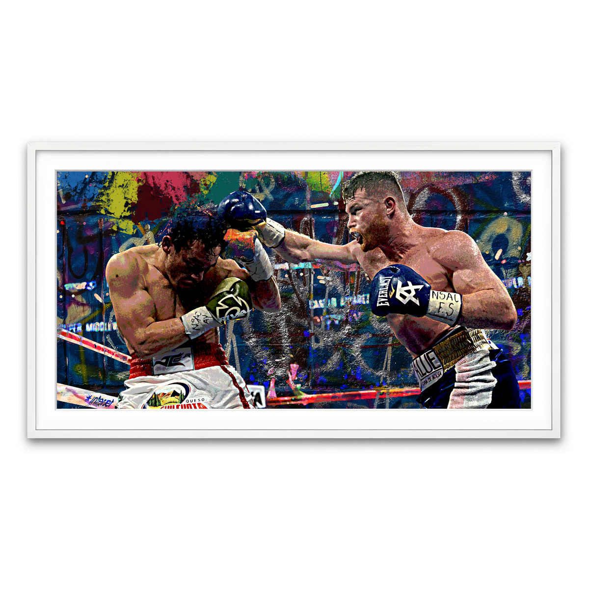 Framed Print 2x1 White