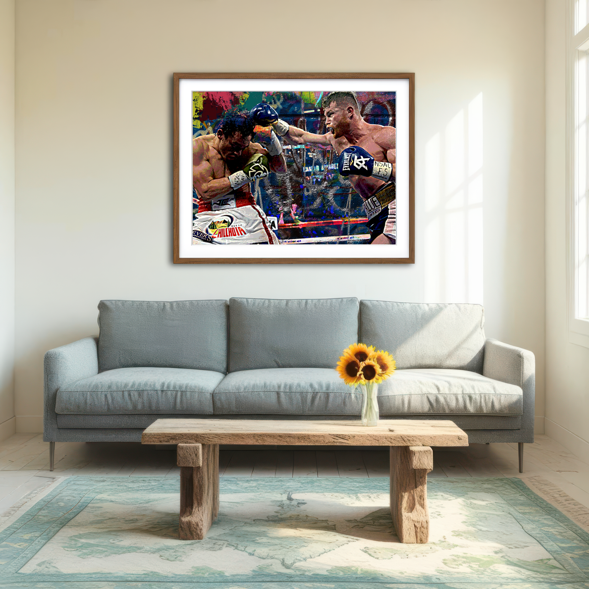 AUTO-MOCKUP ROOM | Canelo vs Chavez Jr Wall Art